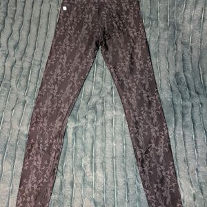 Fabletics Black Floral Patterned Leggings